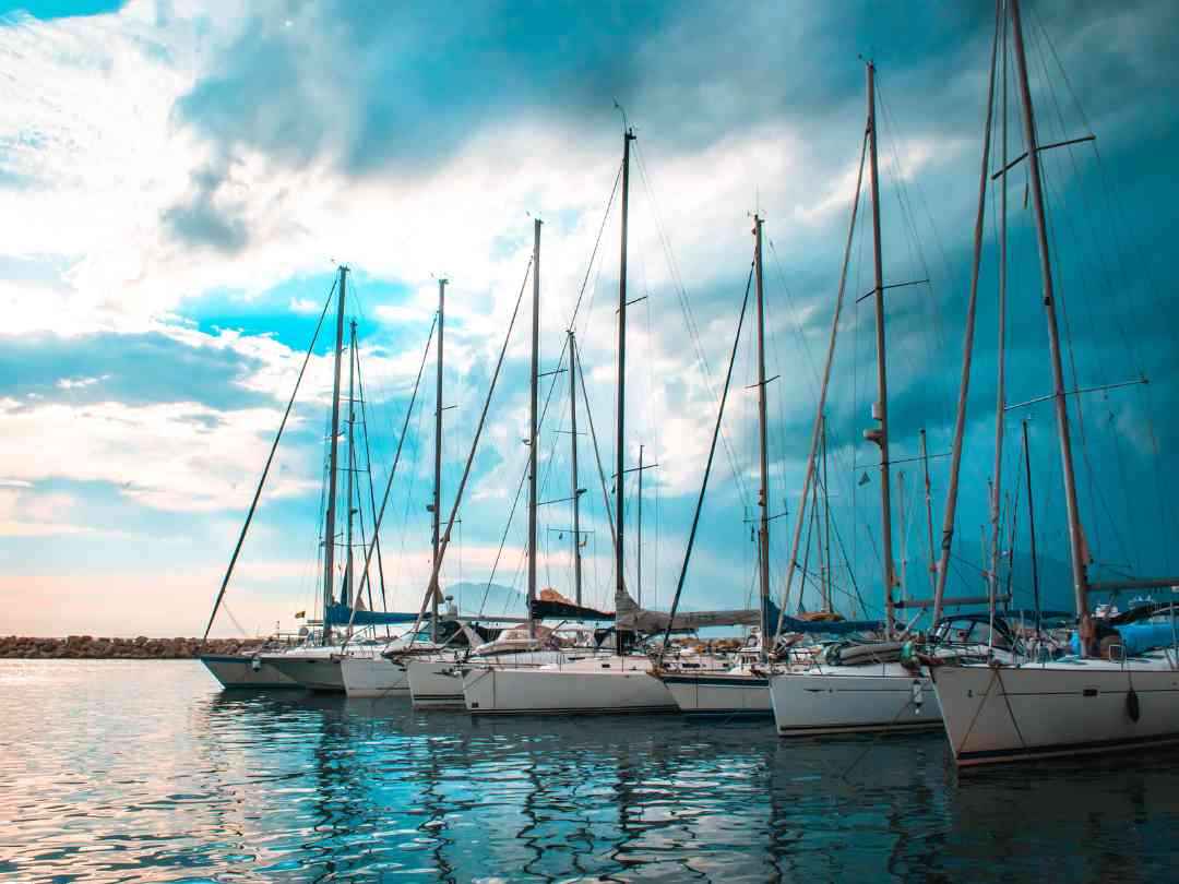 Yachts in a harbour