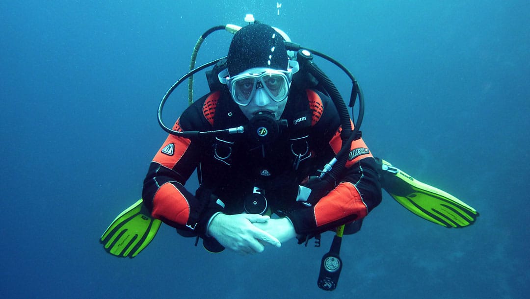 Person in scuba diving gear